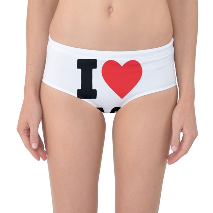 I love jack Mid-Waist Bikini Bottoms