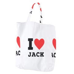 I Love Jack Giant Grocery Tote by ilovewhateva