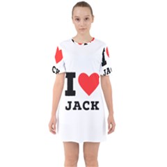 I Love Jack Sixties Short Sleeve Mini Dress by ilovewhateva