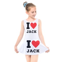 I Love Jack Kids  Skater Dress Swimsuit