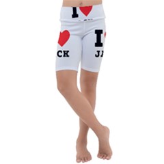 I Love Jack Kids  Lightweight Velour Cropped Yoga Leggings by ilovewhateva