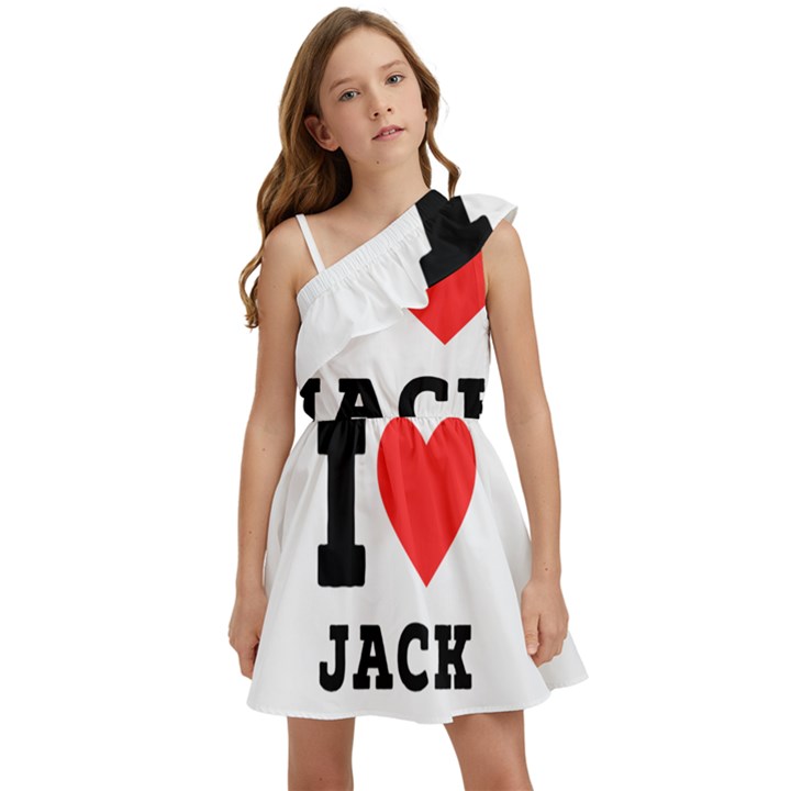 I love jack Kids  One Shoulder Party Dress