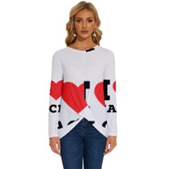 I Love Jack Long Sleeve Crew Neck Pullover Top by ilovewhateva