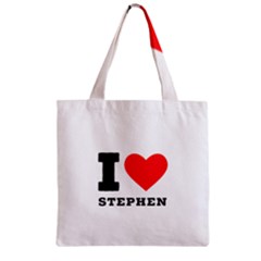 I Love Stephen Zipper Grocery Tote Bag by ilovewhateva