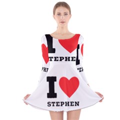 I Love Stephen Long Sleeve Velvet Skater Dress by ilovewhateva