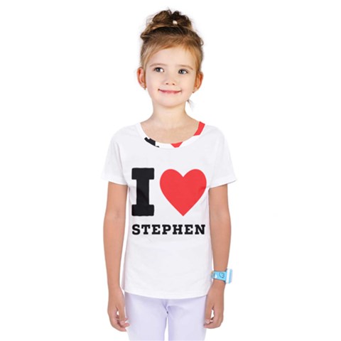 I Love Stephen Kids  One Piece Tee by ilovewhateva