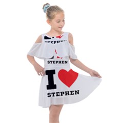 I Love Stephen Kids  Shoulder Cutout Chiffon Dress by ilovewhateva