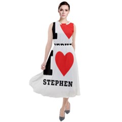 I Love Stephen Round Neck Boho Dress by ilovewhateva