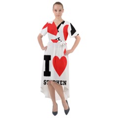 I Love Stephen Front Wrap High Low Dress by ilovewhateva