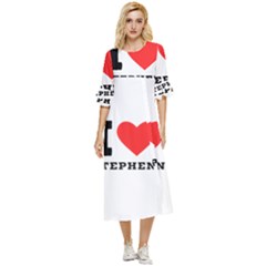 I Love Stephen Double Cuff Midi Dress by ilovewhateva