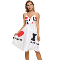 I Love Stephen Sleeveless Tie Front Chiffon Dress by ilovewhateva