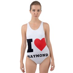 I Love Raymond Cut-out Back One Piece Swimsuit by ilovewhateva