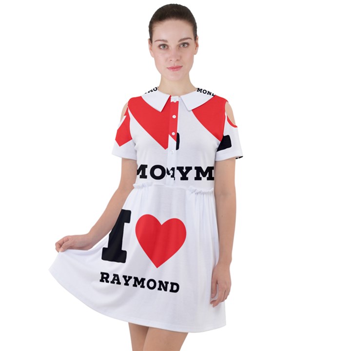 I love raymond Short Sleeve Shoulder Cut Out Dress 