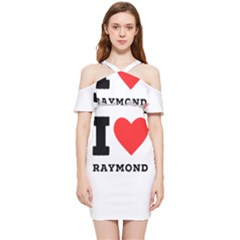 I Love Raymond Shoulder Frill Bodycon Summer Dress by ilovewhateva