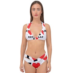 I Love Larry Double Strap Halter Bikini Set by ilovewhateva