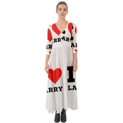 I Love Larry Button Up Boho Maxi Dress by ilovewhateva