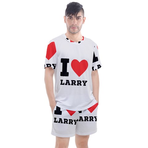 I Love Larry Men s Mesh Tee And Shorts Set by ilovewhateva