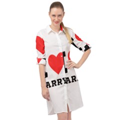 I Love Larry Long Sleeve Mini Shirt Dress by ilovewhateva