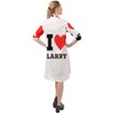 I love larry Long Sleeve Mini Shirt Dress View2