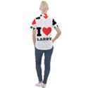 I love larry Women s Short Sleeve Pocket Shirt View2