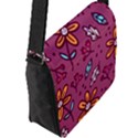 Flowers Petals Leaves Foliage Flap Closure Messenger Bag (L) View2