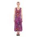 Flowers Petals Leaves Foliage Sleeveless Maxi Dress View1