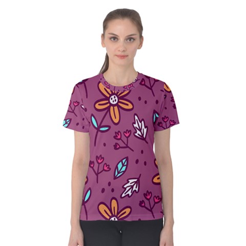 Flowers Petals Leaves Foliage Women s Cotton Tee by Ravend