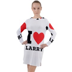 I Love Larry Long Sleeve Hoodie Dress by ilovewhateva