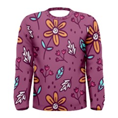 Flowers Petals Leaves Foliage Men s Long Sleeve Tee by Ravend