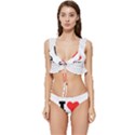 I love larry Low Cut Ruffle Edge Bikini Set View1