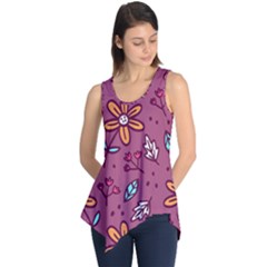 Flowers Petals Leaves Foliage Sleeveless Tunic by Ravend