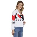 I love larry Women s Long Sleeve Revers Collar Cropped Jacket View3