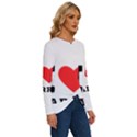 I love larry Long Sleeve Crew Neck Pullover Top View3