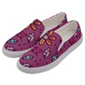 Flowers Petals Leaves Foliage Men s Canvas Slip Ons View2