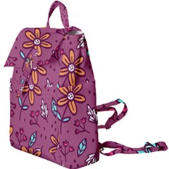 Flowers Petals Leaves Foliage Buckle Everyday Backpack by Ravend