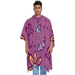 Flowers Petals Leaves Foliage Men s Hooded Rain Ponchos by Ravend