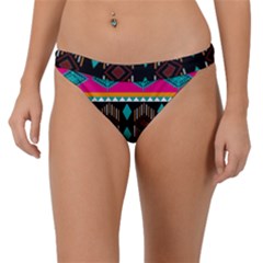 Abstract Art Pattern Design Vintage Band Bikini Bottoms