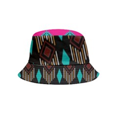 Abstract Art Pattern Design Vintage Inside Out Bucket Hat (Kids)