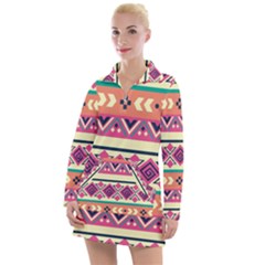 Unique Pattern Design Vintage Women s Long Sleeve Casual Dress by Ravend