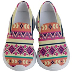 Unique Pattern Design Vintage Kids Lightweight Slip Ons by Ravend