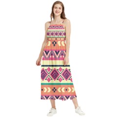 Unique Pattern Design Vintage Boho Sleeveless Summer Dress by Ravend