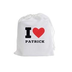 I Love Patrick  Drawstring Pouch (large) by ilovewhateva