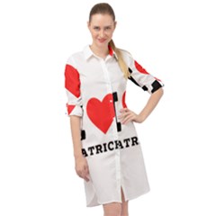 I Love Patrick  Long Sleeve Mini Shirt Dress by ilovewhateva