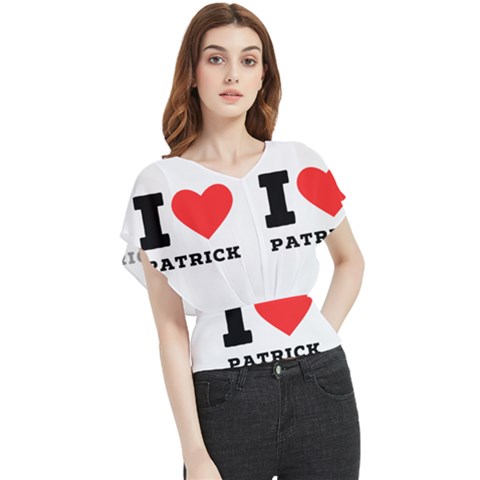 I Love Patrick  Butterfly Chiffon Blouse by ilovewhateva