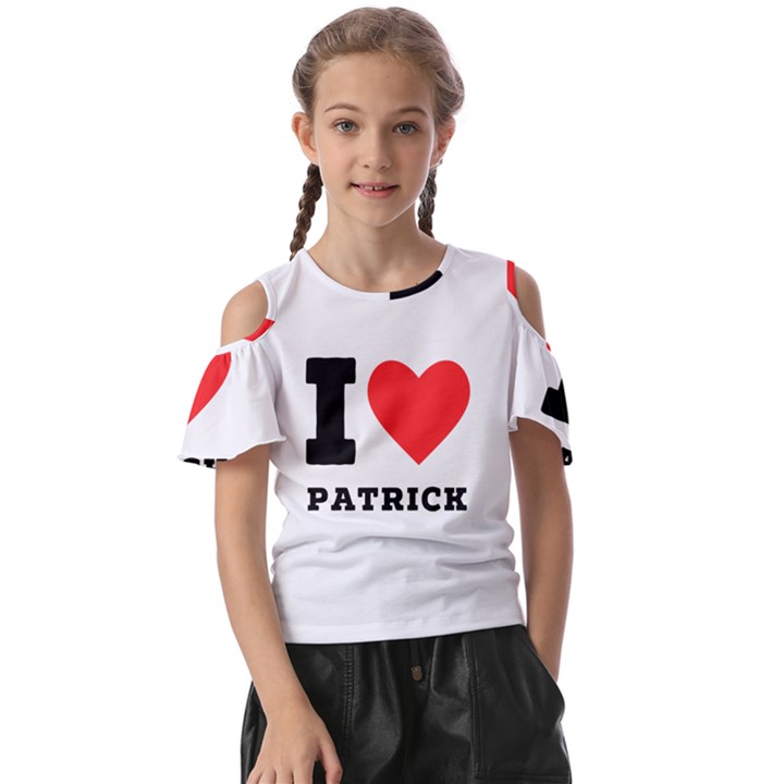 I love Patrick  Kids  Butterfly Cutout Tee