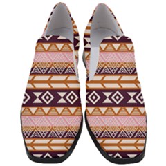 Print Pattern Design Vintage Women Slip On Heel Loafers by Ravend