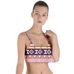 Print Pattern Design Vintage Layered Top Bikini Top  by Ravend