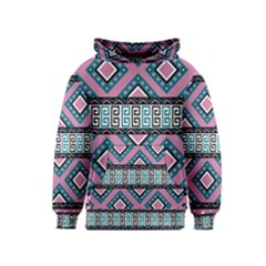 Pink Pattern Design Vintage Kids  Pullover Hoodie by Ravend