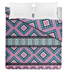 Pink Pattern Design Vintage Duvet Cover Double Side (queen Size) by Ravend