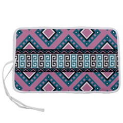 Pink Pattern Design Vintage Pen Storage Case (s) by Ravend